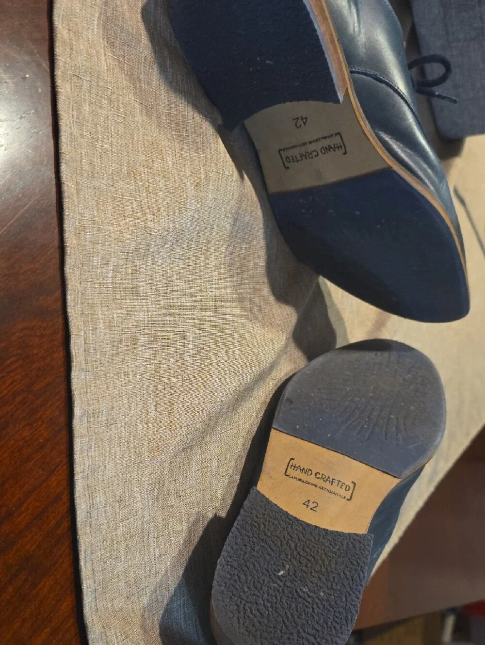 Steve Madden Navy Floral Embroidered Leather Derby Shoes